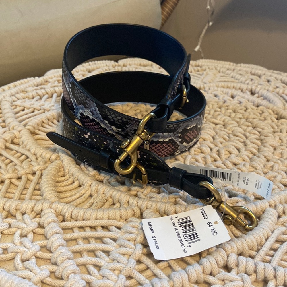 Coach snakeskin strap. NWT.